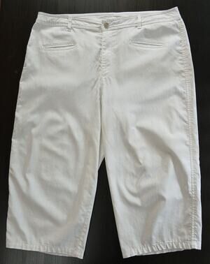 Koret White Comfort Stretch Capri Pants 16W cropped cotton blend summer chino